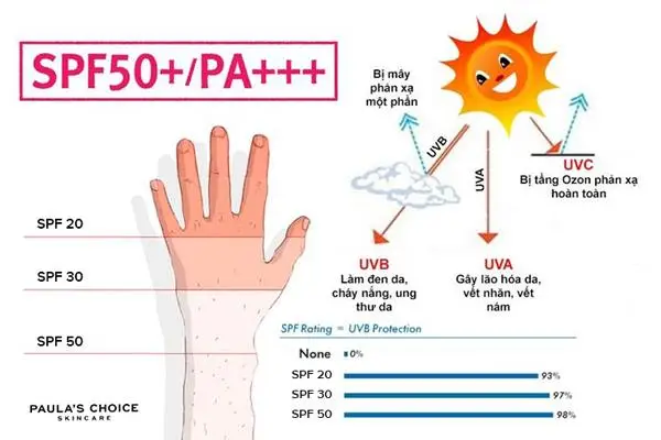 Chỉ số chống nắng SPF và PA trong kem chống nắng là gì?
