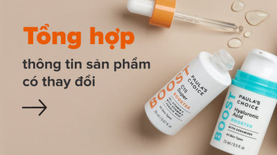 Tổng hợp thông tin sản phẩm có sự thay đổi