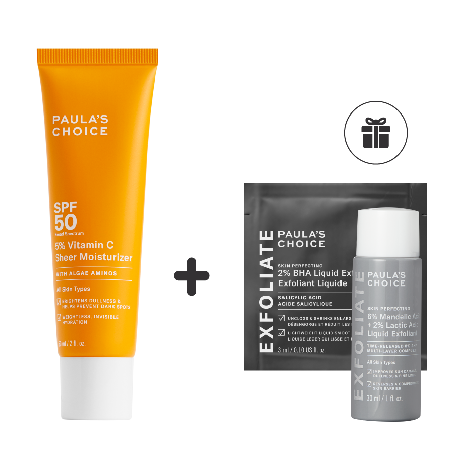 Kem chống nắng dưỡng ẩm giúp làm sáng và đều màu da với 5% Vitamin C SPF 50