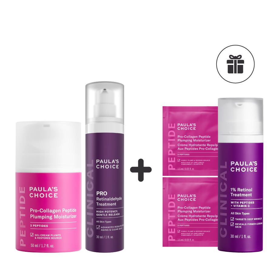 Bộ đôi chống lão hoá, phục hồi da Paula's Choice Pro-collagen Peptide  và Pro Retinaldehyde