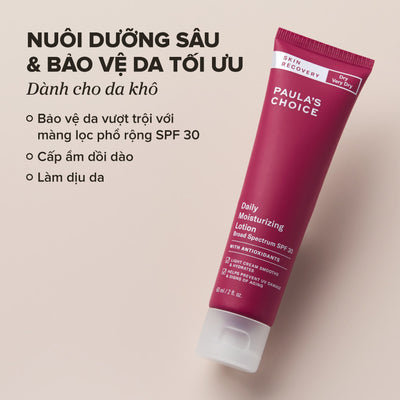 Kem chống nắng làm dịu và phục hồi, giúp giảm nếp nhăn SPF30 Skin Recovery Daily Moisturizing Lotion Broad Spectrum SPF 30 60ml