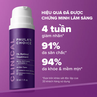 Tinh chất làm mờ nám và nếp nhăn Clinical 1% Retinol Treatment