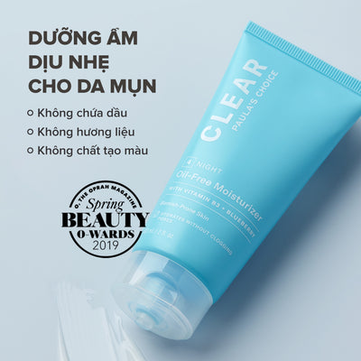 Kem dưỡng ẩm dịu nhẹ không chứa dầu dành cho da mụn Clear Oil - Free Moisturizer