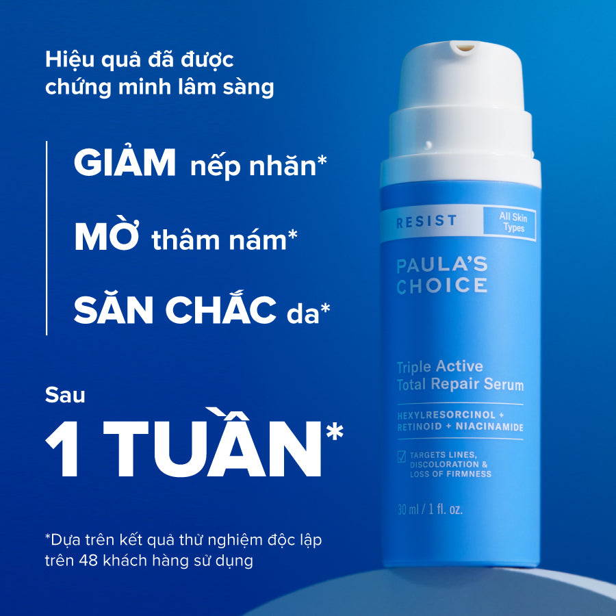 Tinh chất 3 tác động chống lão hóa,  mờ thâm nám, giảm nếp nhăn và săn chắc da Resist Triple Active Total Repair Serum 30ml
