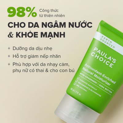 Kem dưỡng ẩm chiết xuất thiên nhiên làm mờ nếp nhăn Earth Sourced Antioxidant-Enriched Natural Moisturizer 60ml