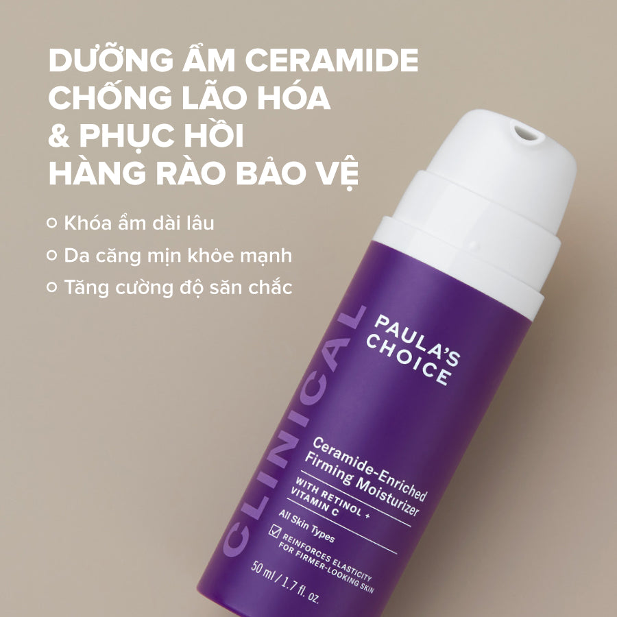 Kem dưỡng ẩm làm mờ nếp nhăn và tăng cường collagen giúp săn chắc da Clinical Ceramide-Enriched Firming Moisturizer 50ml