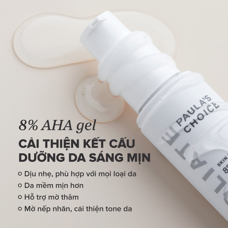 Gel loại bỏ tế bào chết làm sáng và mịn da Skin Perfecting 8% AHA Gel Exfoliant