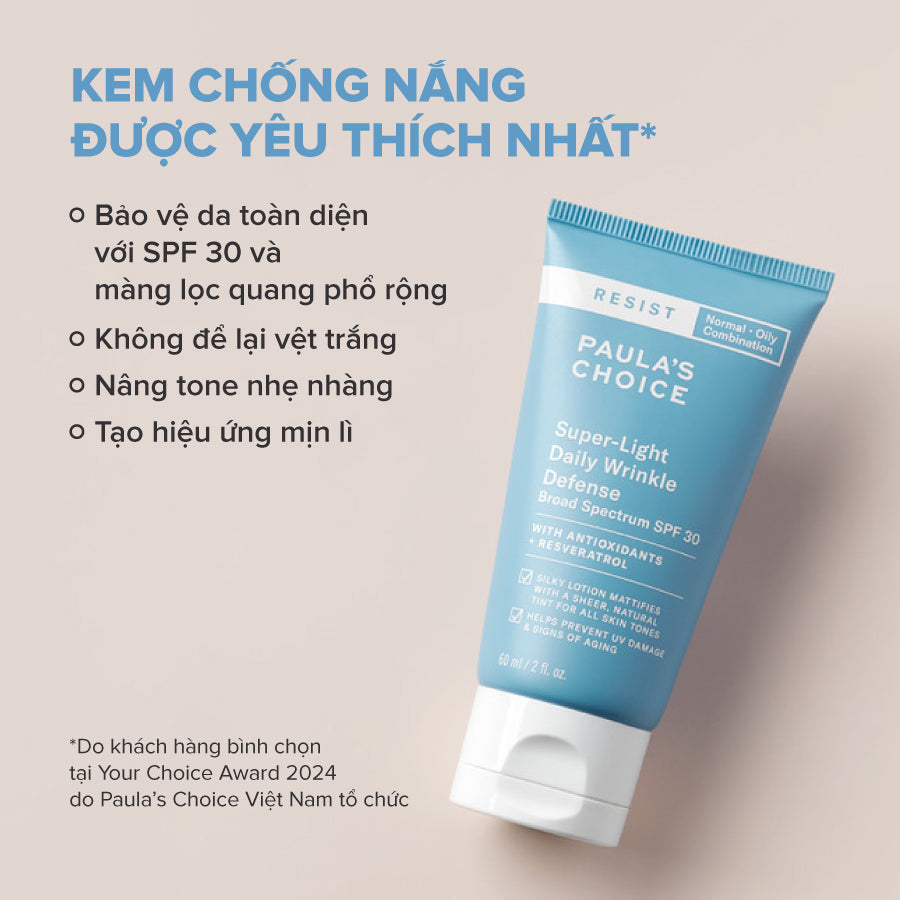 Kem dưỡng chống nắng Resist Super-Light Daily Wrinkle Defense SPF 30