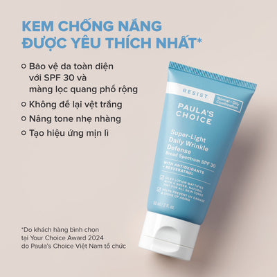 Kem dưỡng chống nắng Resist Super-Light Daily Wrinkle Defense SPF 30