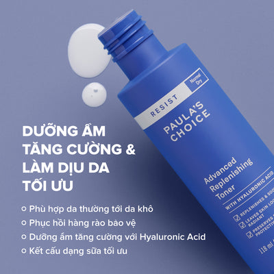 Nước cân bằng dưỡng ẩm và làm giảm nếp nhăn trên da Resist Advanced Replenishing Toner 118ml