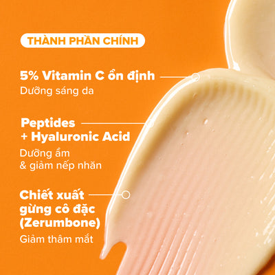 Kem mắt làm mờ quầng thâm, bọng mắt và giảm nếp nhăn với 5% Vitamin C C5 Super Boost Eye Cream