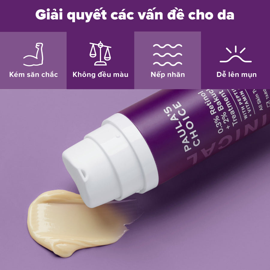 Tinh chất chống lão hóa giúp mờ vết thâm và nếp nhăn Clinical 0.3% Retinol + 2% Bakuchiol Treatment