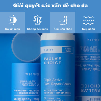 Tinh chất 3 tác động chống lão hóa,  mờ thâm nám, giảm nếp nhăn và săn chắc da Resist Triple Active Total Repair Serum 30ml