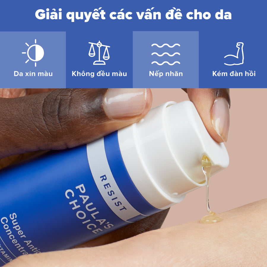 Tinh chất ngăn ngừa lão hóa chuyên sâu cho da khô giảm nếp nhăn, làm sáng và săn chắc da Resist Super Antioxidant Concentrate Serum 30ml