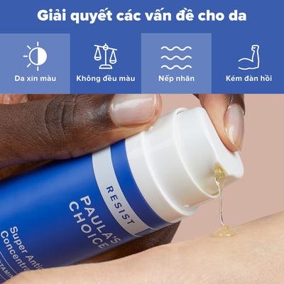 Tinh chất ngăn ngừa lão hóa chuyên sâu cho da khô giảm nếp nhăn, làm sáng và săn chắc da Resist Super Antioxidant Concentrate Serum 30ml
