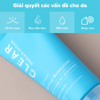 Kem dưỡng ẩm dịu nhẹ không chứa dầu dành cho da mụn Clear Oil - Free Moisturizer