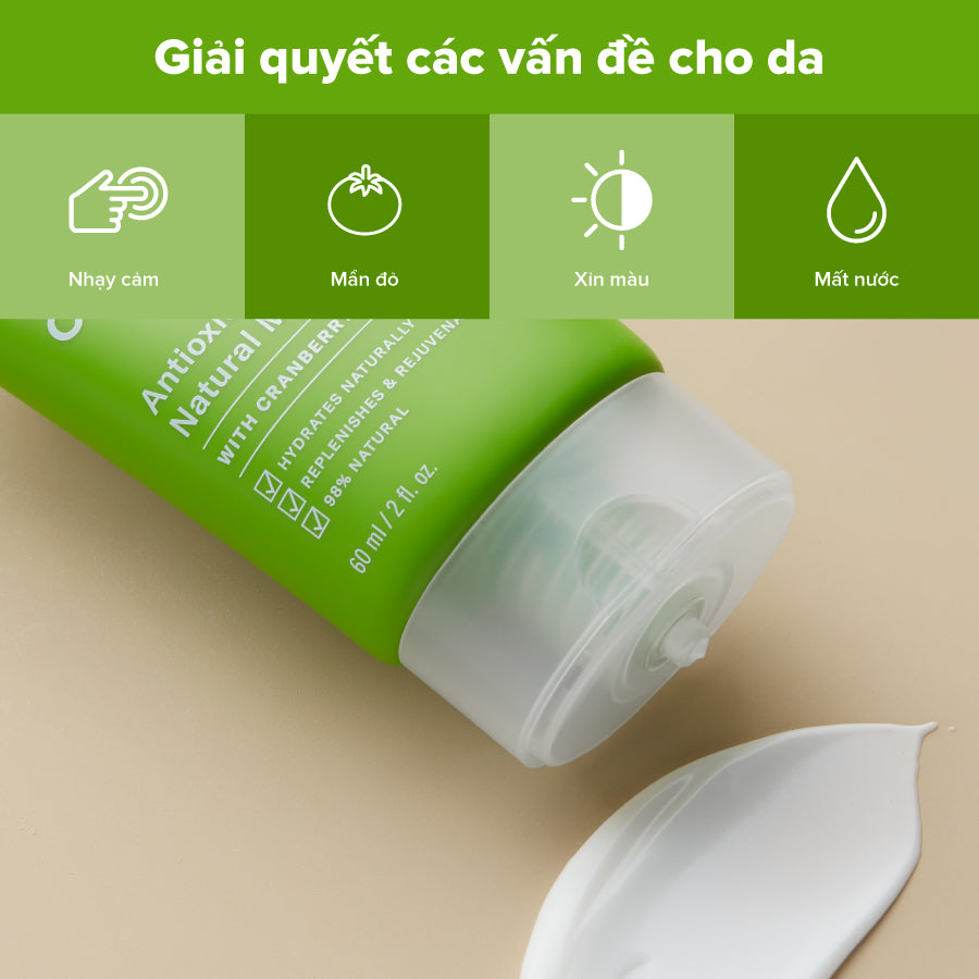 Kem dưỡng ẩm chiết xuất thiên nhiên làm mờ nếp nhăn Earth Sourced Antioxidant-Enriched Natural Moisturizer 60ml