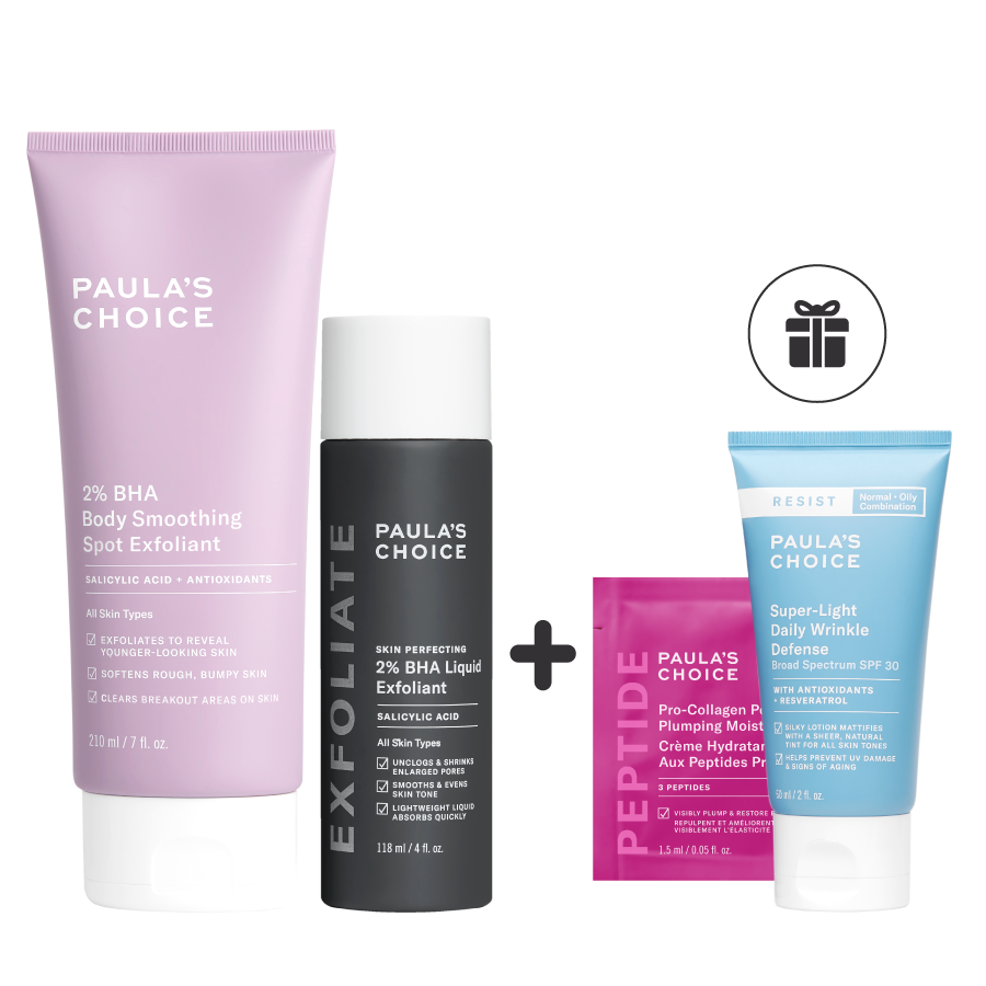 Bộ đôi dưỡng da láng mịn giúp giảm mụn và thông thoáng lỗ chân lông 2% BHA Paula's Choice