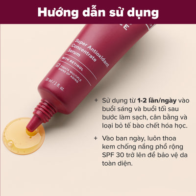 Tinh chất phục hồi da tổn thương  và giảm nếp nhăn dành cho da khô Skin Recovery Super Antioxidant Concentrate Serum 30ml