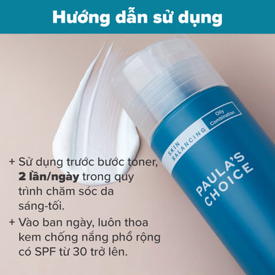 Sữa rửa mặt làm sạch lỗ chân lông và giảm dầu thừa Paula’s Choice Skin Balancing Oil-Reducing Cleanser 237ml