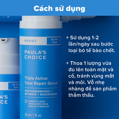 Tinh chất 3 tác động chống lão hóa,  mờ thâm nám, giảm nếp nhăn và săn chắc da Resist Triple Active Total Repair Serum 30ml