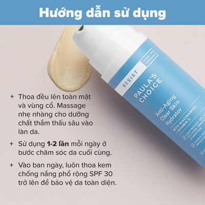 Kem dưỡng ẩm mềm mịn cho da dầu lão hóa Resist Anti-Aging Clear Skin Hydrator