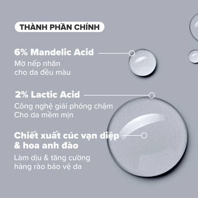 Dung dịch loại bỏ tế bào chết và làm sáng da Skin Perfecting 6% Mandelic Acid + 2% Lactic Acid Liquid Exfoliant