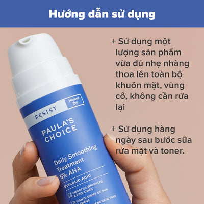Loại bỏ tế bào chết Resist Daily Smoothing Treatment With 5% AHA