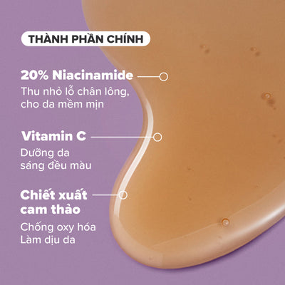 Tinh chất thu nhỏ lỗ chân lông to và làm sáng mịn bề mặt da Clinical Niacinamide 20% Treatment 20ml