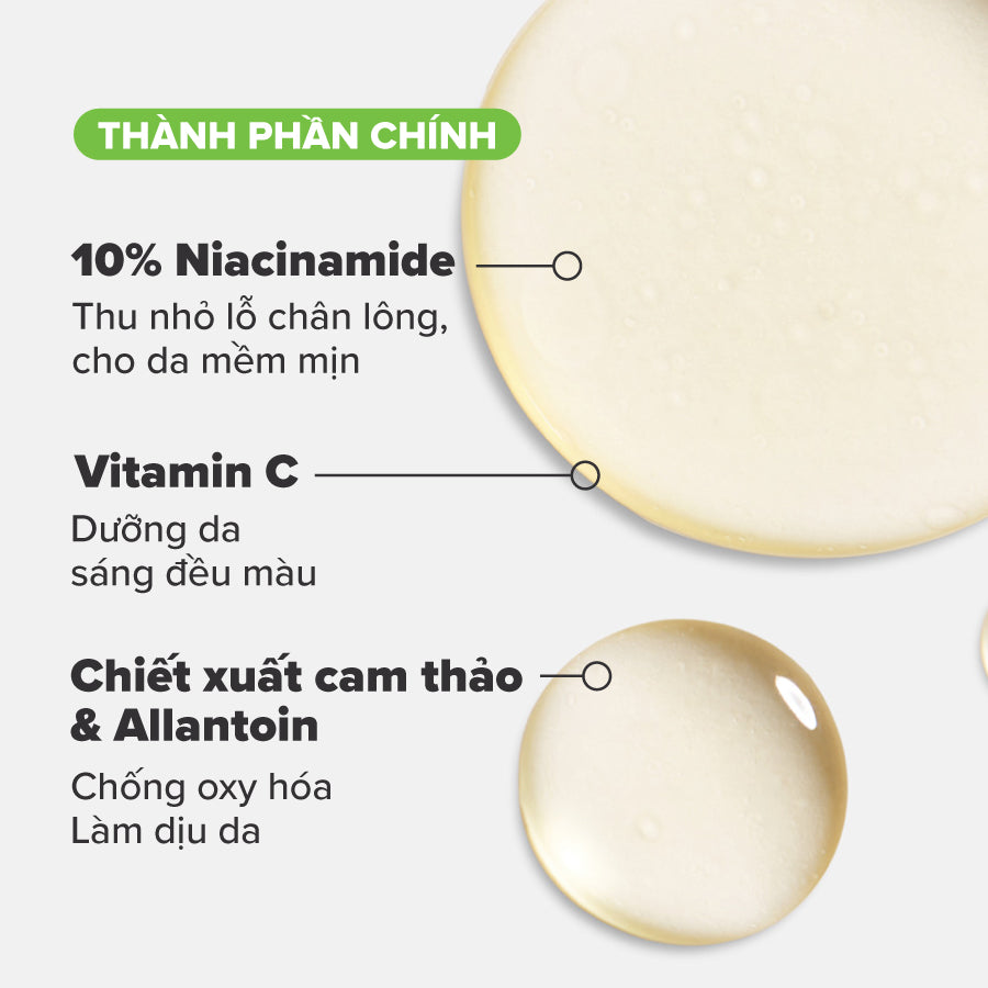 Tinh chất giúp thu nhỏ lỗ chân lông và làm sáng da 10% Niacinamide Booster 20ml