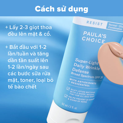 Kem dưỡng chống nắng Resist Super-Light Daily Wrinkle Defense SPF 30