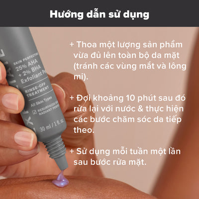 Tinh chất thay da sinh học giúp da sáng mịn Skin Perfecting 25% AHA + 2% BHA Exfoliant Peel 30ml