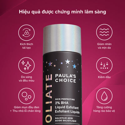 Dung dịch loại bỏ tế bào chết Skin Perfecting 2% BHA Liquid Exfoliant 2540