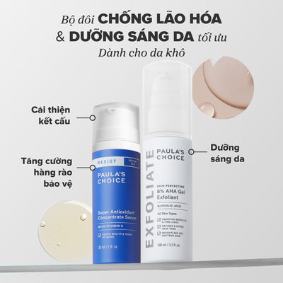 Tinh chất ngăn ngừa lão hóa chuyên sâu cho da khô giảm nếp nhăn, làm sáng và săn chắc da Resist Super Antioxidant Concentrate Serum 30ml