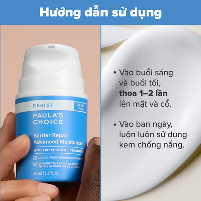 Kem dưỡng ẩm tái tạo hàng rào bảo vệ da, giảm nếp nhăn và làm săn chắc da Resist Barrier Repair Advanced Moisturizer 50ml