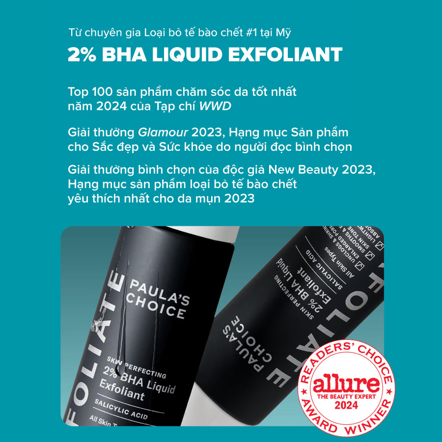 Dung dịch loại bỏ tế bào chết Skin Perfecting 2% BHA Liquid Exfoliant