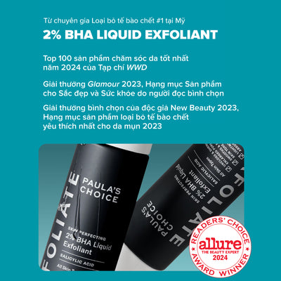 Dung dịch loại bỏ tế bào chết Skin Perfecting 2% BHA Liquid Exfoliant