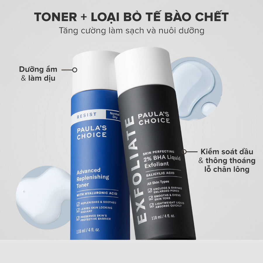 Nước cân bằng dưỡng ẩm và làm giảm nếp nhăn trên da Resist Advanced Replenishing Toner 118ml