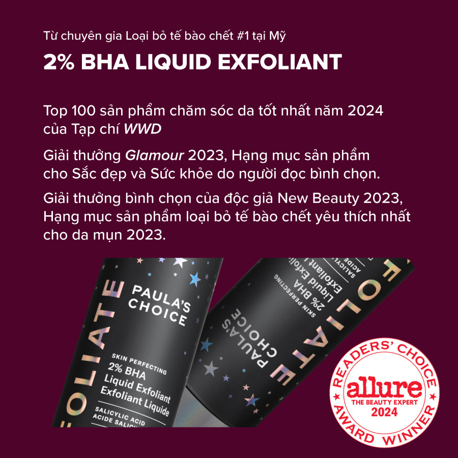 Dung dịch loại bỏ tế bào chết Skin Perfecting 2% BHA Liquid Exfoliant 2540