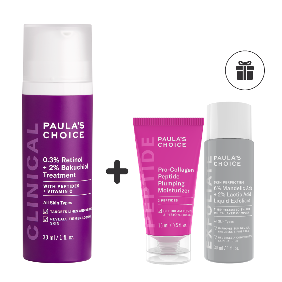 Tinh chất chống lão hóa giúp mờ vết thâm và nếp nhăn Clinical 0.3% Retinol + 2% Bakuchiol Treatment