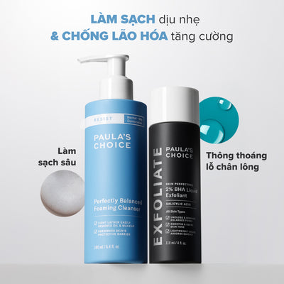 Sữa rửa mặt tạo bọt siêu mịn làm sạch và cân bằng độ ẩm cho da Resist Perfectly Balanced Foaming Cleanser 190ml