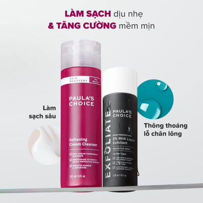 Kem rửa mặt làm dịu và giúp da mềm mịn Paula’s Choice Skin Recovery Softening Cream Cleanser 237 ml
