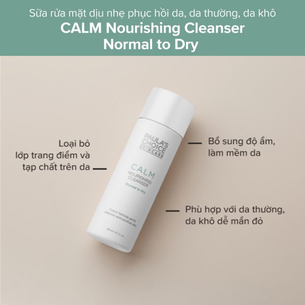 Calm Nourishing Cleanser Normal to Dry ảnh slide tác dụng