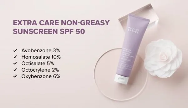 Thành phần - Extra Care Non-Greasy Sunscreen SPF 50