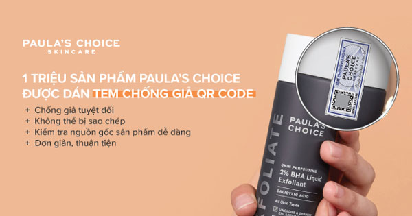 1 triệu sản phẩm Paula’s Choice được dán tem chống giả QR code