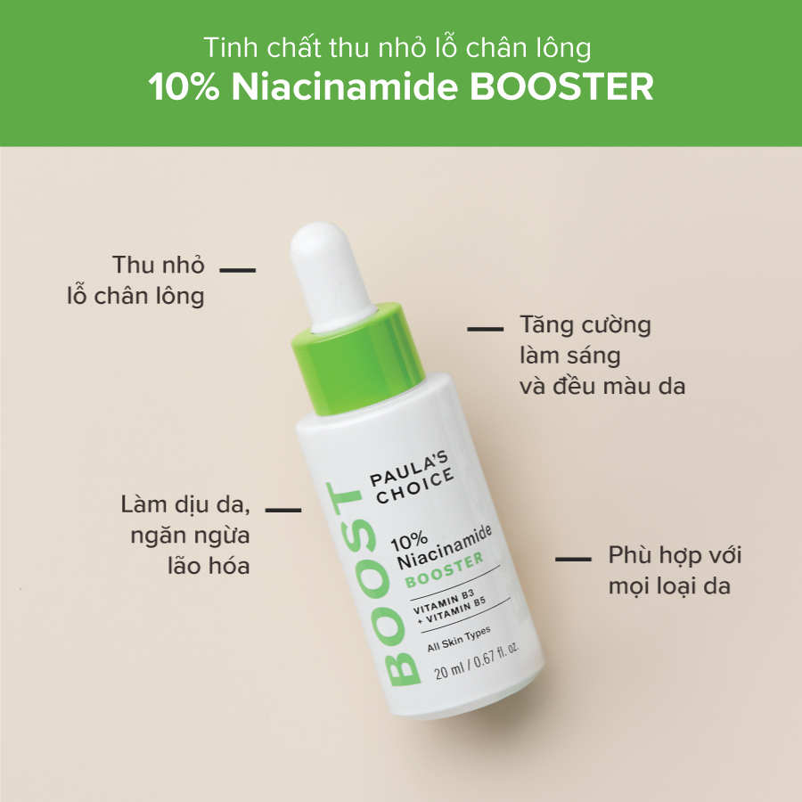 Tinh chất thu nhỏ lỗ chân lông và làm sáng da 10% Niacinamide Booster -  Paula's choice Việt Nam simple