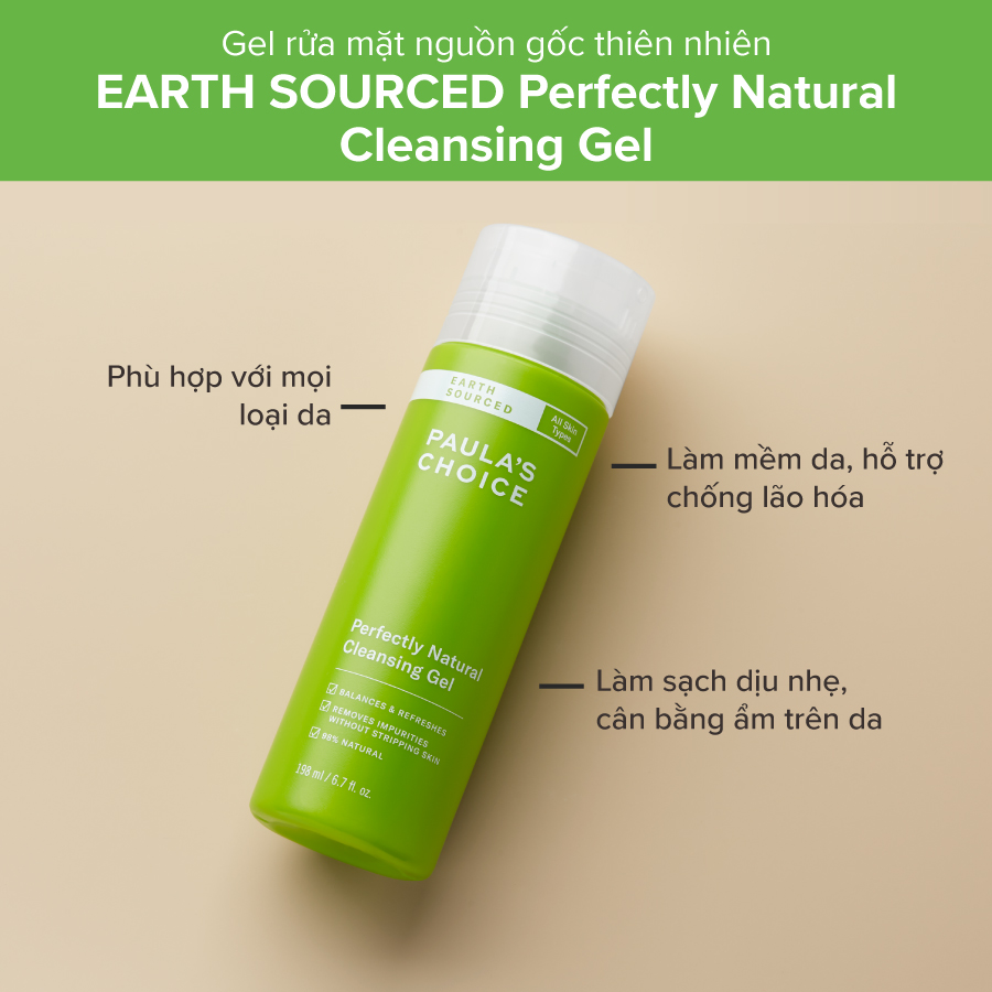 Gel Rửa Mặt Làm Sạch Perfectly Natural Cleansing Gel - Paula'S Choice Việt  Nam - Mỹ Phẩm Hàng Đầu Hoa Kỳ