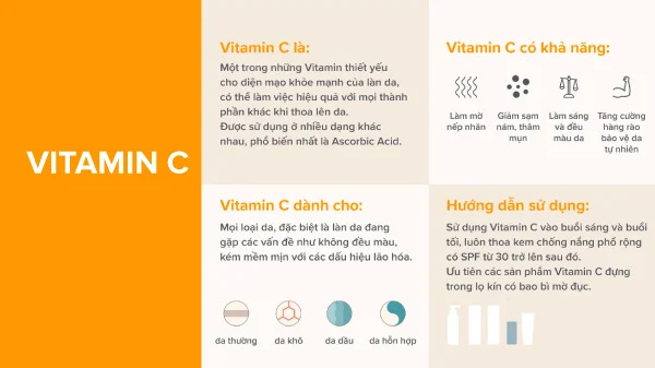 tác dụng của vitamin C cho da nhạy cảm