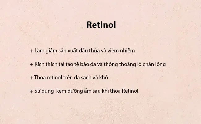 Vì sao nên sử dụng retinol, các giai đoạn dùng retinol