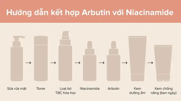 Hướng dẫn kết hợp Arbutin với Niacinamide, kết hợp niacinamide và arbutin
